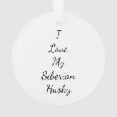 Siberian Husky Circle Ornament (achterkant)