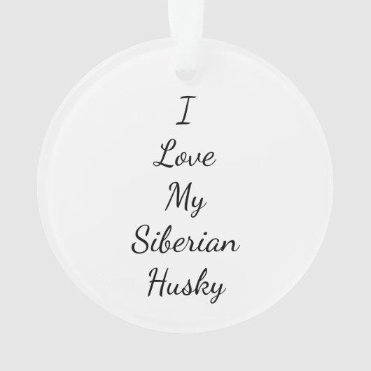Siberian Husky Circle Ornament (achterkant)