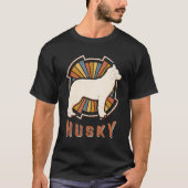 Siberian Husky Classic Retro Dog Love T-shirt (Voorkant)