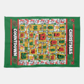 Siberian Husky Coundown Kerstmis Advent Calendar Theedoek (Horizontaal)