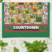 Siberian Husky Countdown Kerst Advent Kalendar Theedoek (Gevouwen)