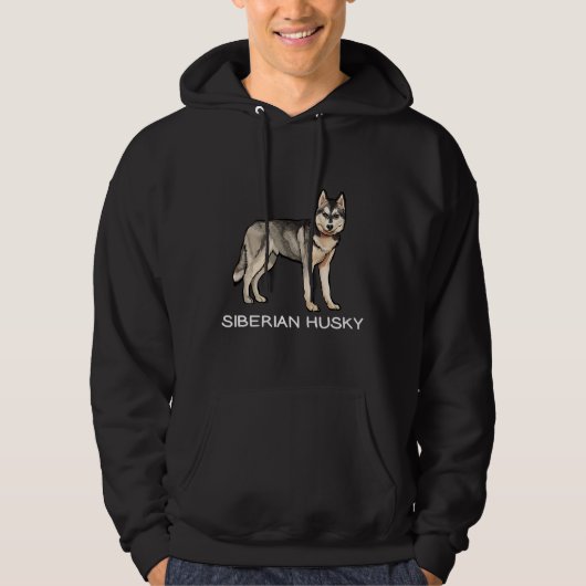 Siberian Husky Crazy Dog Hoodie (Voorkant)