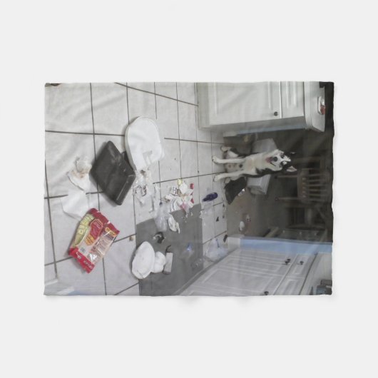 Siberian Husky Custom Fleece Blanket, klein (Voorkant (Horizontaal))