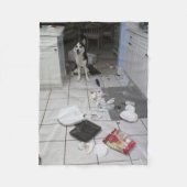 Siberian Husky Custom Fleece Blanket, klein (Voorkant)