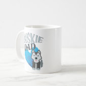 Siberian Husky Dad Cute Coffee Mok Dog Owner Gift (Voorkant links)