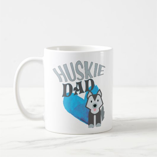 Siberian Husky Dad Cute Coffee Mok Dog Owner Gift (Links)
