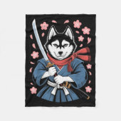 Siberian Husky Dad Cute Japanese Anime Stuff Samur Fleece Deken (Voorkant)