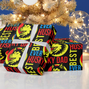 Siberian Husky Dad, Dog Dad, Hondenliefhebbers Gif Cadeaupapier