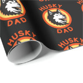 Siberian Husky Dad, Dog Dad, Hondenliefhebbers Gif Cadeaupapier (Rol Hoek)
