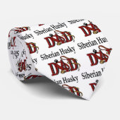 Siberian Husky Dad Gifts Stropdas (Opgerold)