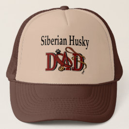 Siberian Husky Dad Gifts Trucker Pet