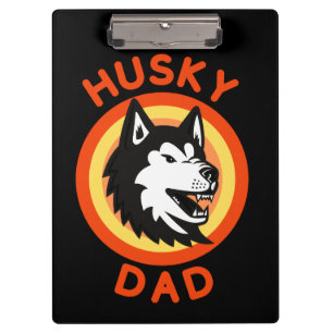 Siberian Husky Dad, husky dog Klembord