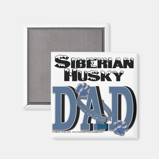 Siberian Husky DAD Magneet (Voorkant / Achterkant)