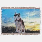 Siberian Husky Deken (Voorkant)