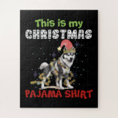 Siberian Husky Dit is mijn kerstpajama-programma Legpuzzel (Verticaal)