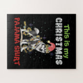 Siberian Husky Dit is mijn kerstpajama-programma Legpuzzel (Horizontaal)