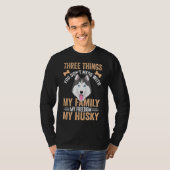 Siberian Husky Dog Apparel for Husky Owner T-shirt (Voorkant volledig)