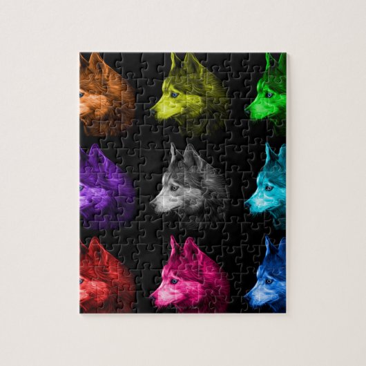 Siberian Husky dog art 6048 BB Legpuzzel (Verticaal)