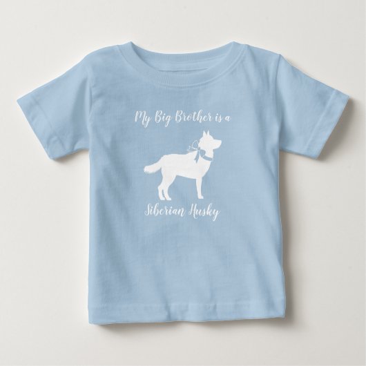 Siberian Husky Dog Baby shower Puppy Blue Boy (Voorkant)