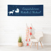 Siberian Husky Dog Baby shower Puppy Blue Boy Spandoek (Insitu)
