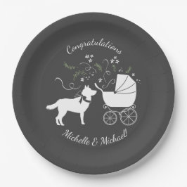 Siberian Husky Dog Baby shower Puppy Grey Papieren Bordje