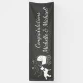Siberian Husky Dog Baby shower Puppy Grey Spandoek (Verticaal)