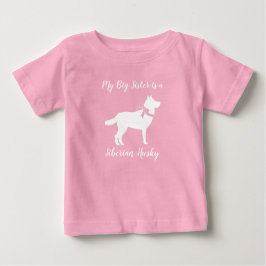 Siberian Husky Dog Baby shower Puppy Pink Girl