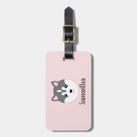 Siberian Husky Dog Bagagelabel (Voorkant verticaal)