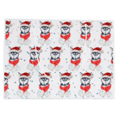 Siberian Husky Dog Breed Christmas Stars Groot Cadeauzakje (Achterkant)