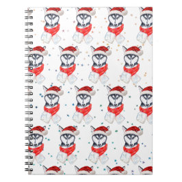 Siberian Husky Dog Breed Christmas Stars Notitieboek