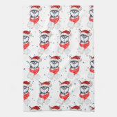 Siberian Husky Dog Breed Christmas Stars Theedoek (Verticaal)