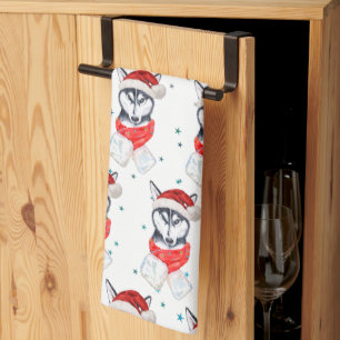 Siberian Husky Dog Breed Christmas Stars Theedoek