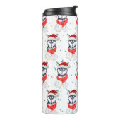 Siberian Husky Dog Breed Christmas Stars Thermosbeker (Gedraaid links)