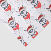 Siberian Husky Dog Breed Christmas Stars Tissuepapier (Detail)