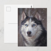 Siberian Husky Dog Briefkaart (Voorkant / Achterkant)