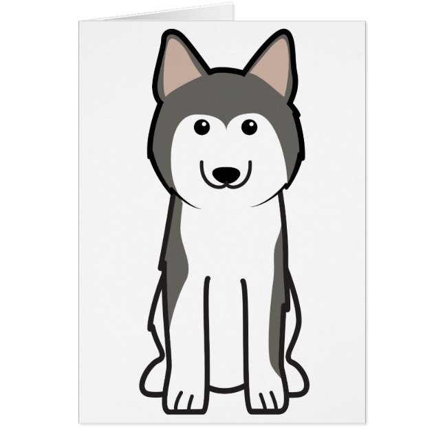 Siberian Husky Dog Cartoon (Voorkant)