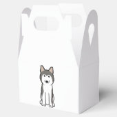 Siberian Husky Dog Cartoon Bedankdoosjes (Geopend)