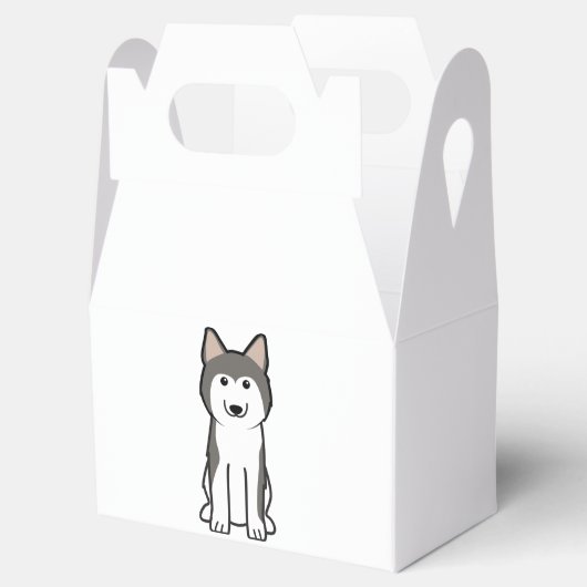 Siberian Husky Dog Cartoon Bedankdoosjes (Geopend)