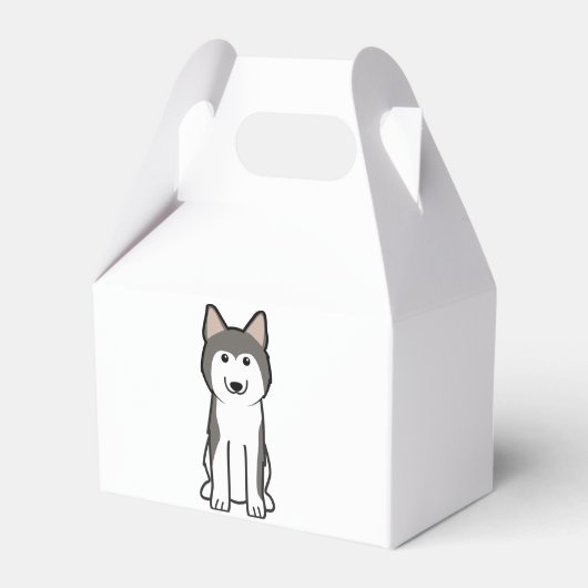 Siberian Husky Dog Cartoon Bedankdoosjes (Voorkant Zijde)