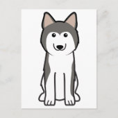 Siberian Husky Dog Cartoon Briefkaart (Voorkant)