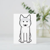 Siberian Husky Dog Cartoon Briefkaart (Staand voorkant)