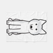 Siberian Husky Dog Cartoon Fleece Deken (Voorkant (Horizontaal))