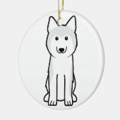 Siberian Husky Dog Cartoon Keramisch Ornament (Links)