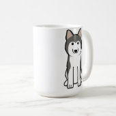 Siberian Husky Dog Cartoon Koffiemok (Voorkant rechts)