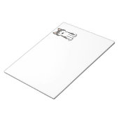 Siberian Husky Dog Cartoon Notitieblok (Schuin)