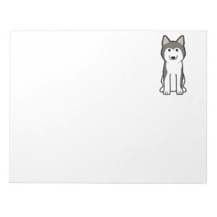 Siberian Husky Dog Cartoon Notitieblok