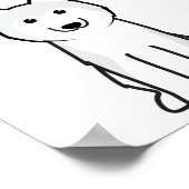 Siberian Husky Dog Cartoon Poster (Hoek)