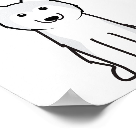 Siberian Husky Dog Cartoon Poster (Hoek)