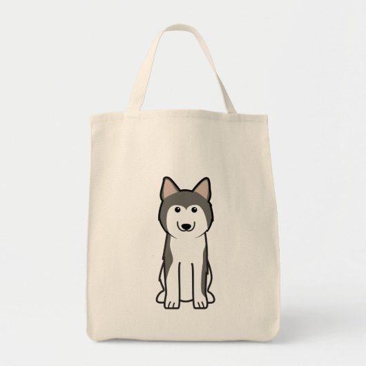 Siberian Husky Dog Cartoon Tote Bag (Voorkant)
