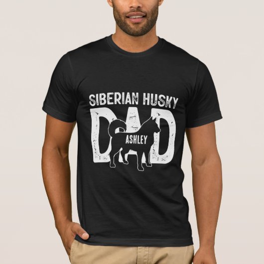 Siberian husky Dog Dad Puppy Dad T-shirt (Voorkant)